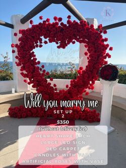 Purposal heart arrangement