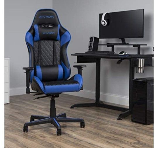 RESPAWN 100 Racing Style Gaming Chair, in Blue (RSP-100-BLU)