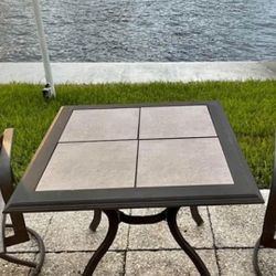 Ceramic Tile Top Patio Table