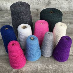 N: Assorted Lots Cone Yarn Machine Knitting, Weaving, Crochet