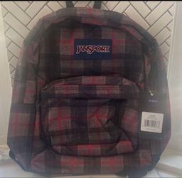 Plaid Jansport backpack