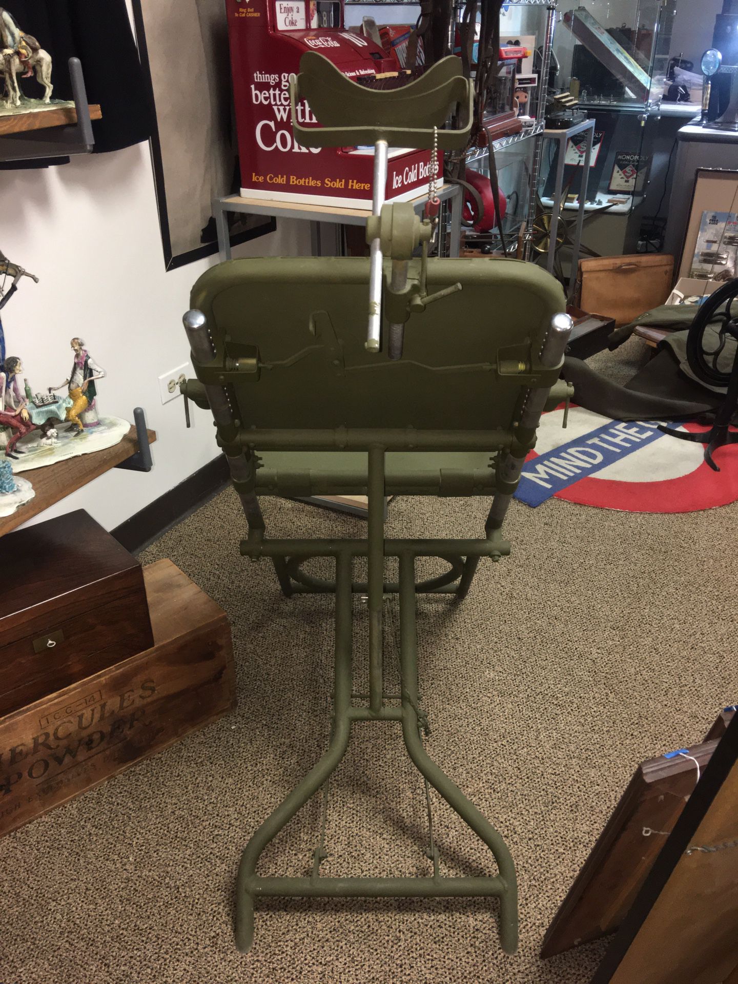 Vintage Dentist Chair Portable Military Field Hospital 