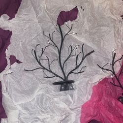 2 Metal Tree Candle Holder 