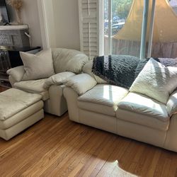 Couch Set And Ottoman + Pillows  Tear On One Couch