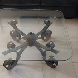 Living Room Rustic Glass Coffee Table