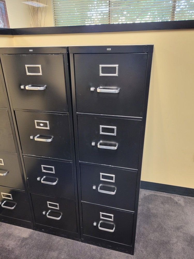 Black 4-drawer File Cabinets