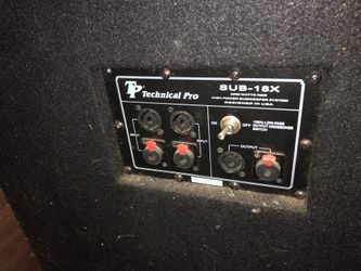 Technical pro 18” sub woofer.