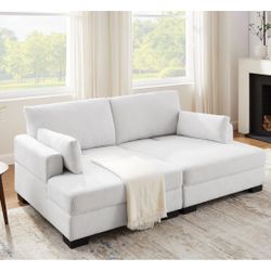 New in box Vanomi Multifunctional Loveseat Sofa, Easily Converts from Sofa Couch to Sofa Bed-beige