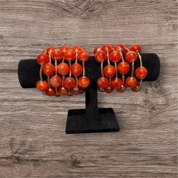 Red/Orange Bracelet Set Of 3