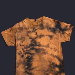 Black And Orange Marbled Shirt