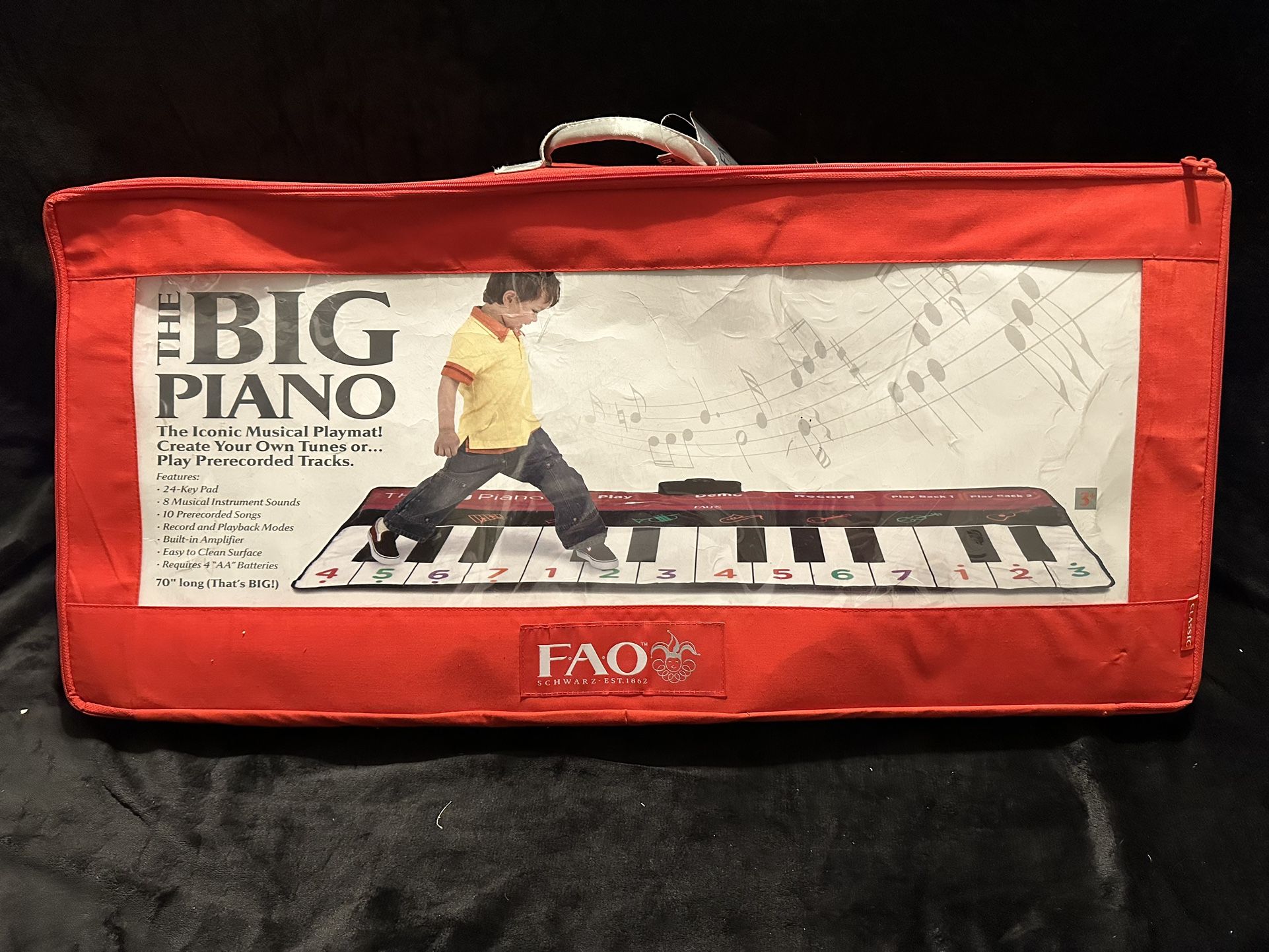 FAO Schwarz The Big Piano - 70-inch piano mat 24 Giant Numbered Keys Kids Childs Toy
