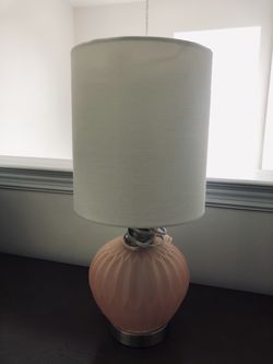 Lamp Pink Glass Base