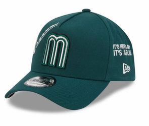Mexico Baseball New Era Anniversary Logos Green 9FORTY M-Crown A-Frame Snapback Hat