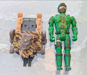 Vintage 1989 Kenner Mega Force Skorpion Armored Assault Launcher & vintage voice squad talking soldier