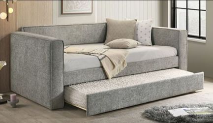 Brand New Grey Twin Size Daybed w Trundle Bed