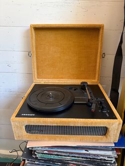 Crosley Vintage-Style Record Player + Large Collection of New & Vintage Vinyl Records