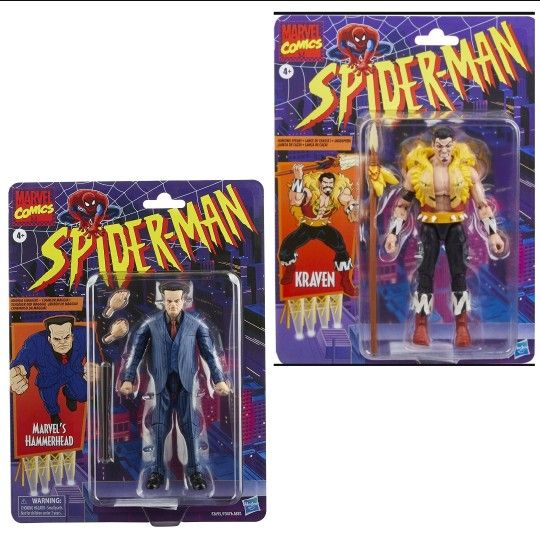 🔥🔥Marvel Legends Retro Hammerhead & Kraven. ****Spider-Man Villans Deal**** $55🔥🔥