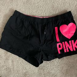 PINK by Victoria’s Secret I ❤️ PINK Sleep Shorts – Black – Small