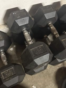 Coated 45 Lbs. Dumbbells (QTY. x2)