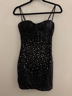 BLACK WHITE FOX DRESS