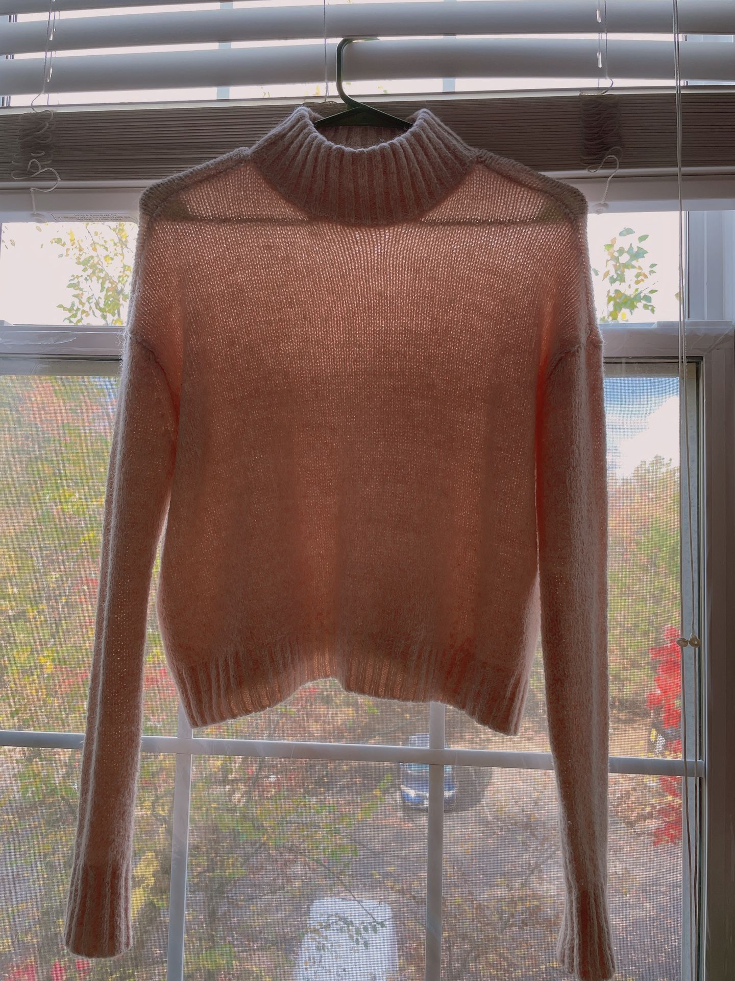 Baby Pink Colored Cropped Sweater