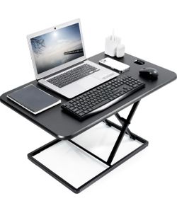 VIVO Black 32 in Single Top Standing Desk Converter, DESK-V032J