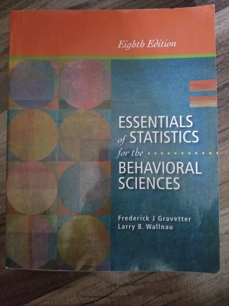 Essentials of Statistics for the Behavioral Sciences
8th Edition
ISBN-13: (contact info removed)956570, ISBN-10: 11(contact info removed)2
