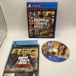 Grand Theft Auto V: Premium Edition - Sony PlayStation 4 Complete With map GTA5