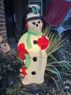 Vintage Snowman Blow Mold 
