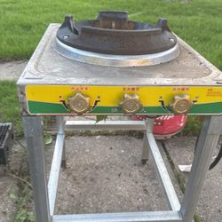 Outdoor Wok burner - 135,000 BTU high pressure propane with adjustable flame style