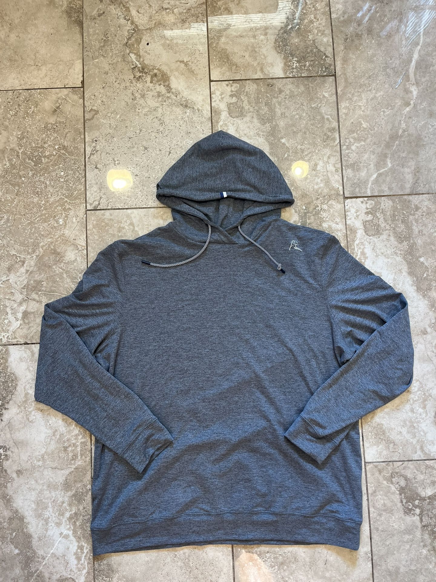 Rhoback Men’s Hesi Performance Hoodie Heather Steel Grey XL