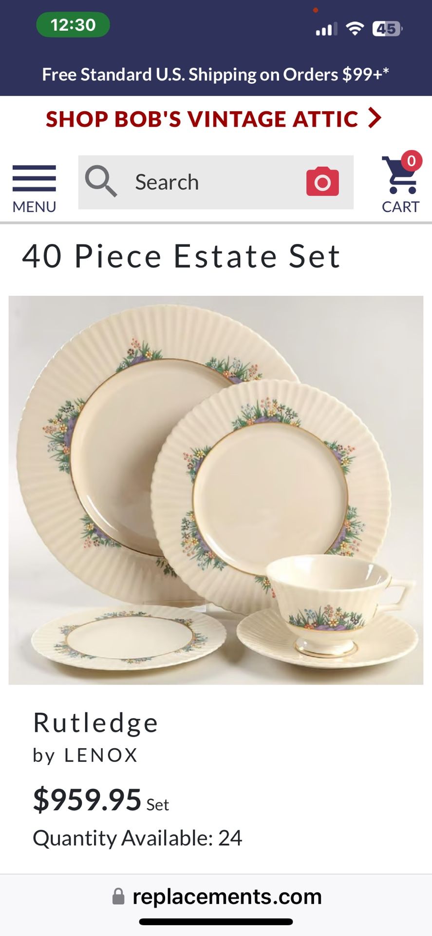 LENOX Discontinued Rutledge Dinnerware For 11
