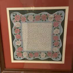 Antique Handkerchief Framed & Mounted 