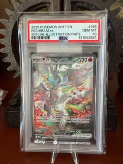 2025 POKEMON WHT EN-WHITE FLARE SPECIAL ILLUSTRATION RARE RESHIRAM EX PSA 10