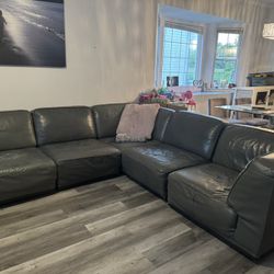 Genuine leather sofa