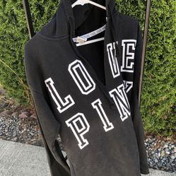 Great hoodie for all seasons sweater from Victoria Secret size size S/P but fits like medium or maybe large