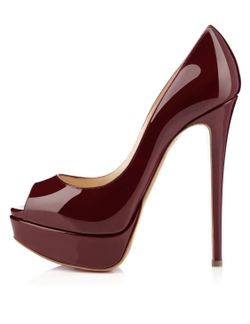 NWOT Only maker size 38 burgundy peep toe stilettos