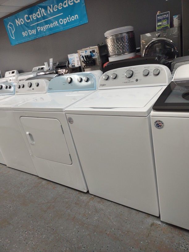 WHIRLPOOL WASHER AND DRYER SET SOIL LEVEL AUTO SENSING DEEP WATER WASH RINSE OPTIONS