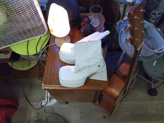 White Naked Wolf Platform Boots