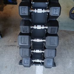 Weights Rubber & rack  new