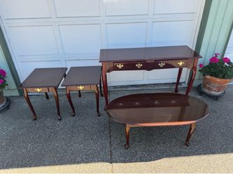 4 Piece Furniture Set - Coffee Table, 2 End Tables & Sofa/Side Table