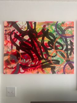 Abstract graffiti painting
