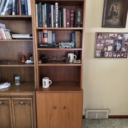 Mid-Century, Shelving Unit With Cabinet [Estate Sale]