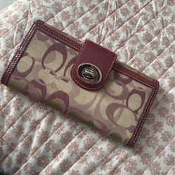 Pink Coach Wallet 