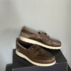 Brown leather Sperry Top-Sider boat shoes 