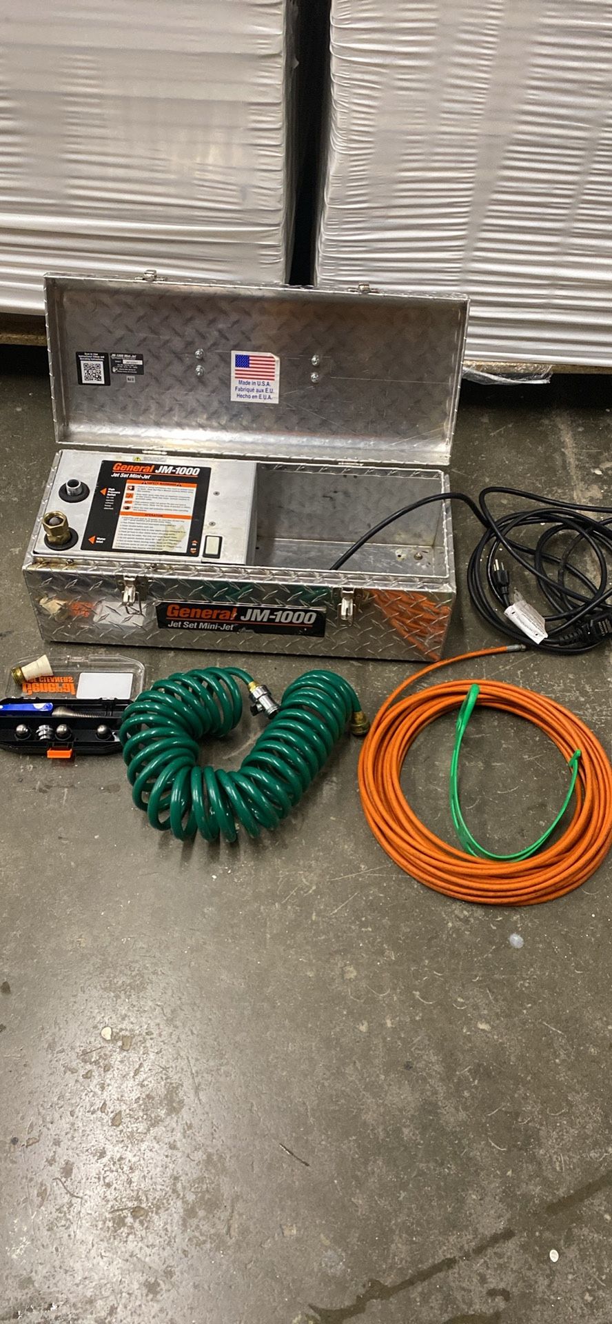 General JM-1000 mini jetter plumbing