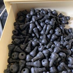 SNAP-IN TIRE VALVE STEMS WITH CAPS BLACK RUBBER For Sale $40.00