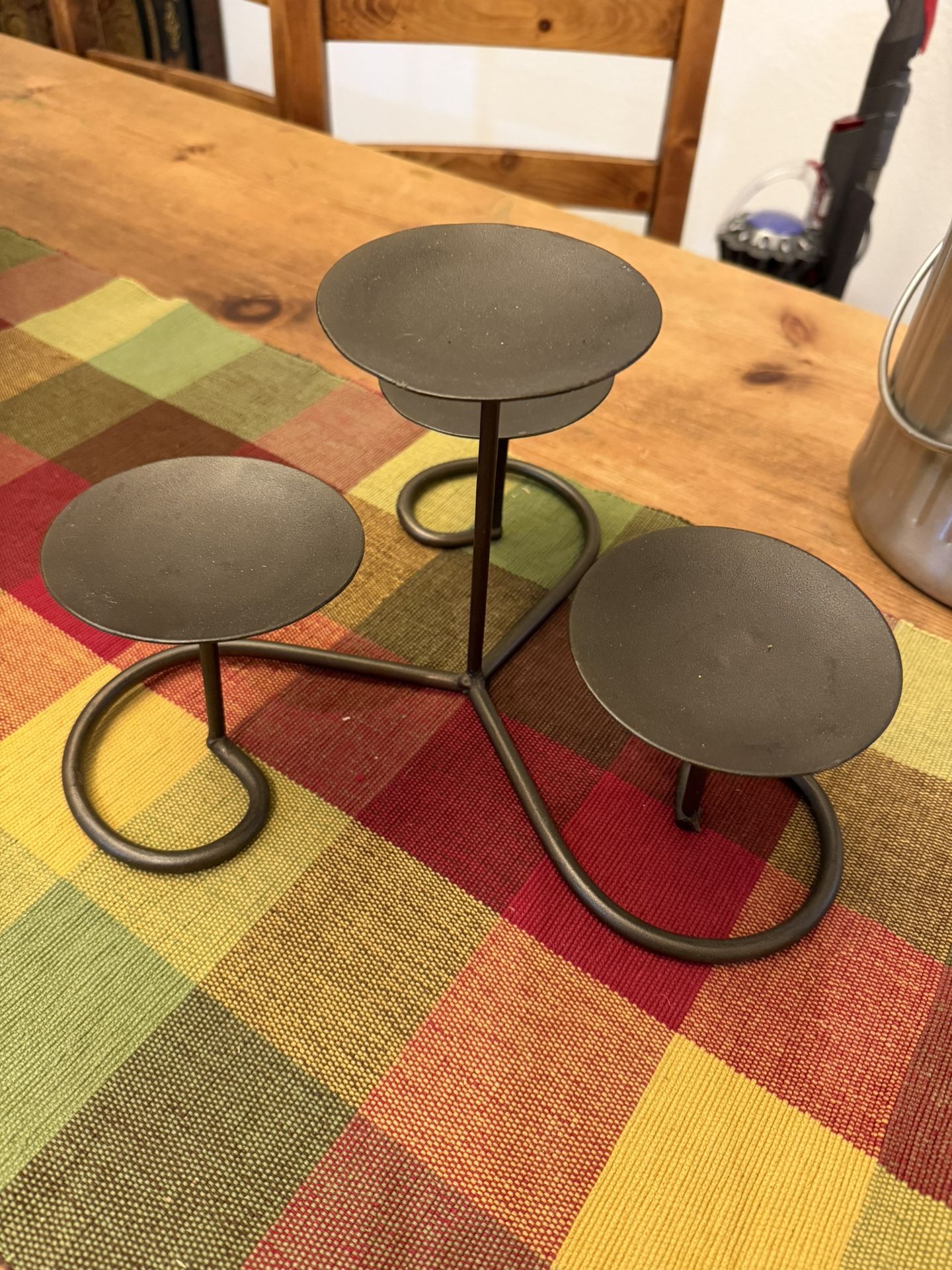 Table Top Metal Candle Holder For Four Candles
