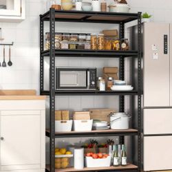 72''H Storage Shelves Heavy Duty Shelving 2000LBS Garage Shelving 5 Tier Metal Shelves For Garage, 35.5"W X 72"H X 15.8"D, Adjustable Shelving Unit Fo