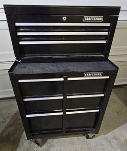 Craftsman toolbox base and top drawers Black in color